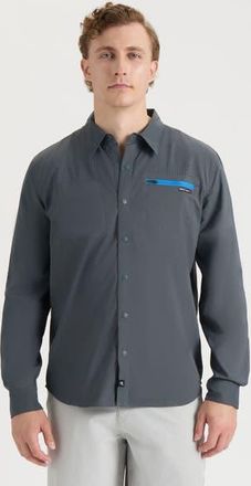 Salt Life Jigging SLX Performance Long Sleeve Shirt in Charcoal at Nordstrom, Size Xx-Large