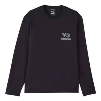 adidas Y-3 x Neighborhood Logo Long-Sleeved Relaxed T-Shirt Black JW7001