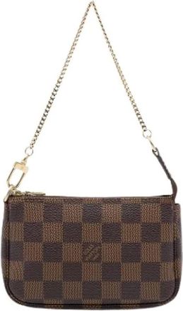 Louis Vuitton Pre-owned Mini Pochette Accessoires - Dames - Pre-owned - Bruin - Maat: ONE Size