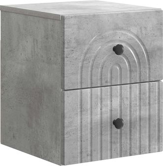 vidaXL Mesita De Noche De Pared Gris Hormig&oacute;n 33 X 34,5 X 40 Cm Vidaxl