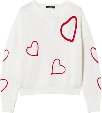 Twin-Set Maglione con ricamo - Bianco