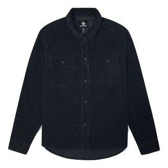 Converse Mens Converse Sports Cargo corduroy Shirt Jacket Black 10019954-A12