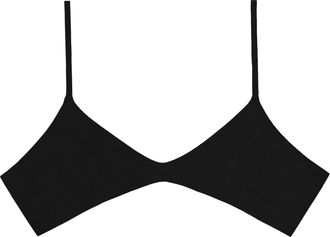 Mikoh Swimwear Womens Aster Scoop Neck Swimsuit Top In Noir