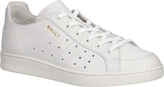 Bally Schoenen, Heren, Wit, 44 EU, Leer, Perforated Leather Sneaker