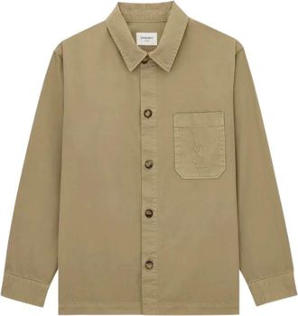 Saint Laurent Casual Shirts, male, Beige, Size: XL SL E26 Shirt
