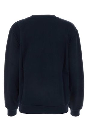 A.P.C. Womens Midnight Blue Cotton Sweatshirt Darknavyecru Coton Biologique Felpe Sweater