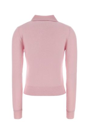Jil Sander J01gl0105j14827 668 Candypink Lana Vergine Polo T-shirts And Polos