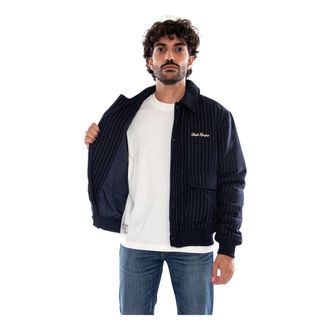 Kaotiko Belle Epoque Gestreepte Jas - Heren - Jassen - Blauw - Maat: L