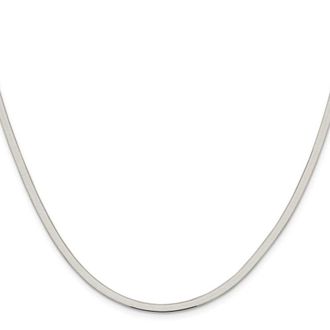 Diamond2Deal Sterling Silver 3mm Magic Herringbone Chain Necklace