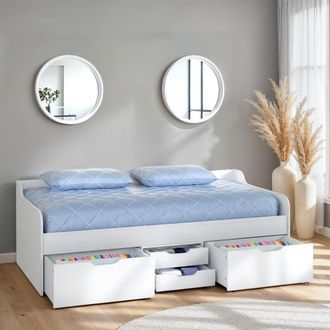 Seconique Dante Single Day Bed in White