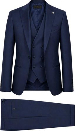 Luigi Bianchi Mantova Single Breasted Suit - Heren - Business pakken - Blauw - M - Wol - Kostuums