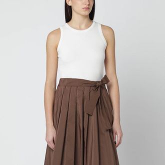 Max Mara Ivory cotton-blend tank top