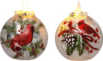 Mark Roberts Cardinal Globe with LED, Set of 6 in Red at Nordstrom