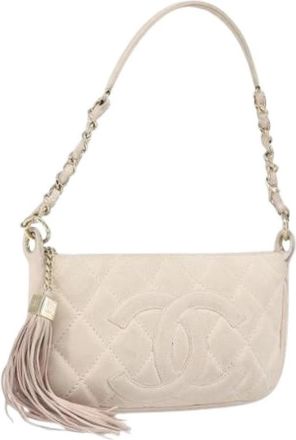 Chanel Pre-owned Vintage Schoudertas - Dames - Vintage Schoudertas - Roze - ONE Size - Leer - Vintage