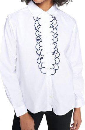 Vilagallo Womens Lionetta Embroidered Top In White