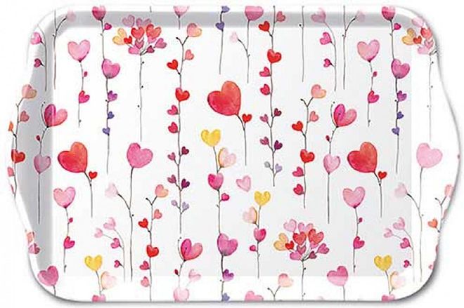 Ambiente Tablett ‚Birds & Blossom‘ – 13 X 21 Cm Aus Melamin | Für Tee, Kerzen & Deko