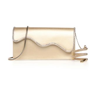 Rene Caovilla Shoulder Bags, female, Beige, Size: ONE SIZE Onda Clutch