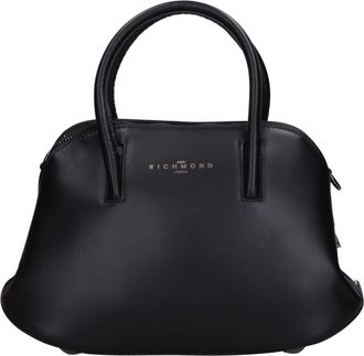 John Richmond Leren Satchel - Dames - Handtassen - Zwart - ONE Size - Leer - Tassen