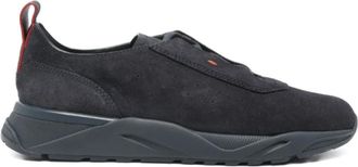 Santoni Suede Sneakers - Heren - Sneakers - Blauw - 40 EU - Leer - Schoenen