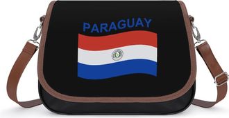 Generic Flag of Paraguay Fashion Womens Crossbody Bags Novelty Handbag Shoulder Bag Purse