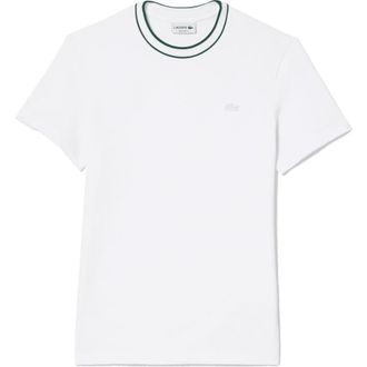 Lacoste T-Shirts, male, White, Size: XS T-shirt in maglia girocollo