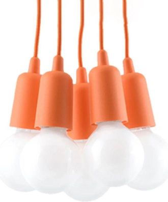 Wonderlamp L&aacute;mpara Colgante Tina Naranja, 5 Luces