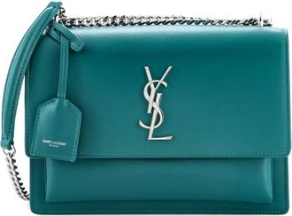 Saint Laurent Sunset Leather Medium crossbody bag - Groen