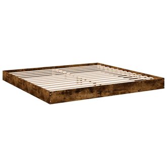 vidaXL Estructura De Cama Sin Colch&oacute;n Roble Ahumado 180x200 Cm Vidaxl