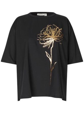 Masai MaDoreann Short Sleeve Print T-Shirt in Black at Nordstrom, Size X-Large