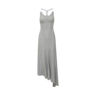 Off-white Dames, Jurken, Grijs, Maat: M Viscose