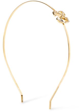 Off-white Arrow headband - women - glass/Brass - One Size - Gold
