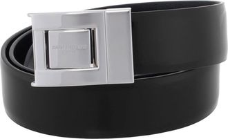 Saint Laurent Brushed Leather Buckle Belt, Size 85 cm