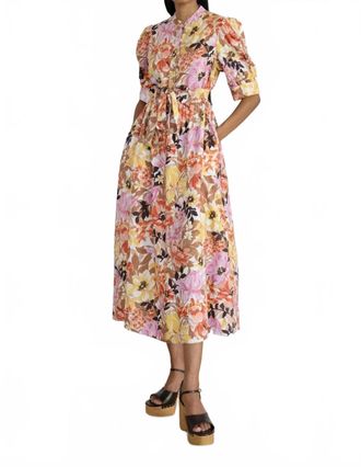 Banjanan Daffodil Dress In Bouquet Antique