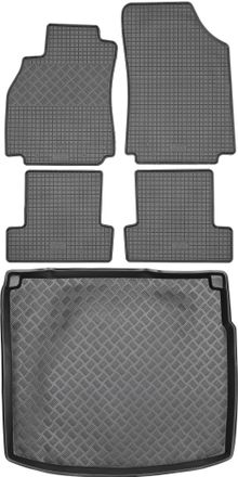 OEM Juego De Alfombrillas De Goma Para Renault Megane Iii Estate (2009-2014) + Alfombrilla Para El Maletero