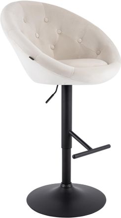 Clp Taburete De Bar London De Terciopelo Crema Negro