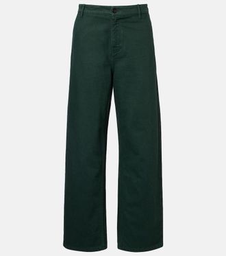Miu Miu Pantaloni regular in gabardine di cotone