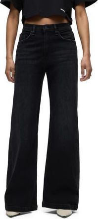 Hudson Jodie High Waist Super Wide Leg Jeans in Ghost at Nordstrom Rack, Size 32