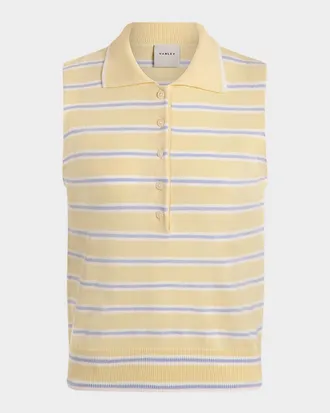 Varley Rue Striped Polo Tank Top