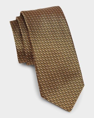 Canali Men & apos;s Jacquard Silk Tie