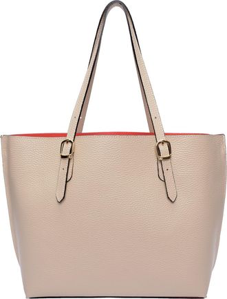 Isabella Rhea Beige Rundleer Tas
