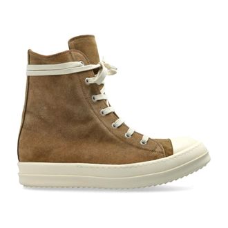 Rick Owens Sneakers, female, Brown, Size: 7 1/2 US Temple Sneaks High-Top Sneakers
