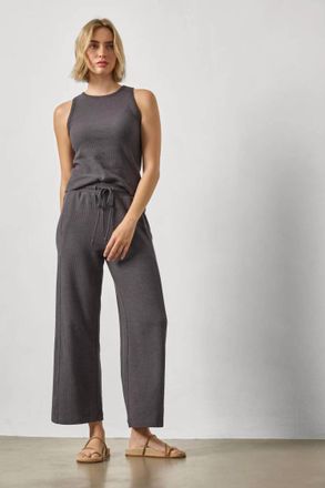 Lilla P Shirttail Hem Tank In Grey