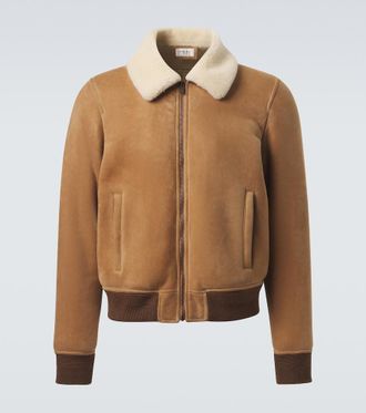 Saint Laurent Shearling-lined suede jacket