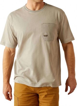 Ariat Rebar Workman 360 Airflow Wild Dove T-Shirt In Gray