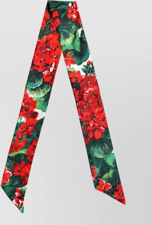 Dolce & Gabbana silk floral skinny neck scarf