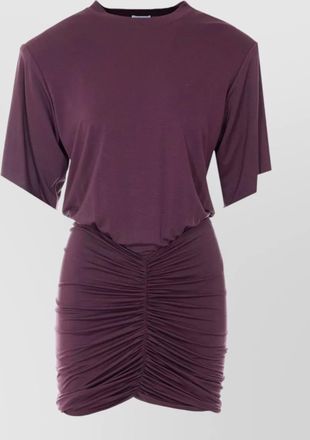 Andamane mini t shirt dress ruched ruffle detail