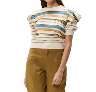 Cleobella Rei Short Sleeve Sweater In Ivory