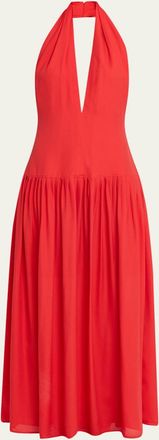 Proenza Schouler Tala Halter Viscose Georgette Dress