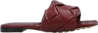Bottega Veneta Lido Flat Sandal - Dames - Sandalen - Rood - 36 EU - Leer - Schoenen