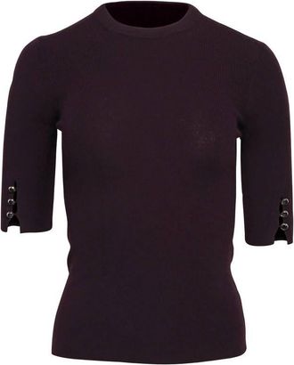 A.L.C. Womens Josie Short Sleeve Top In Deep Plum